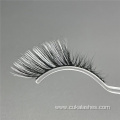 white 100% mink cat eye lashes with color